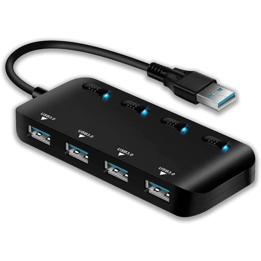 APANAGE 4-Port Powered USB 3.0 Hub Splitter Image 1