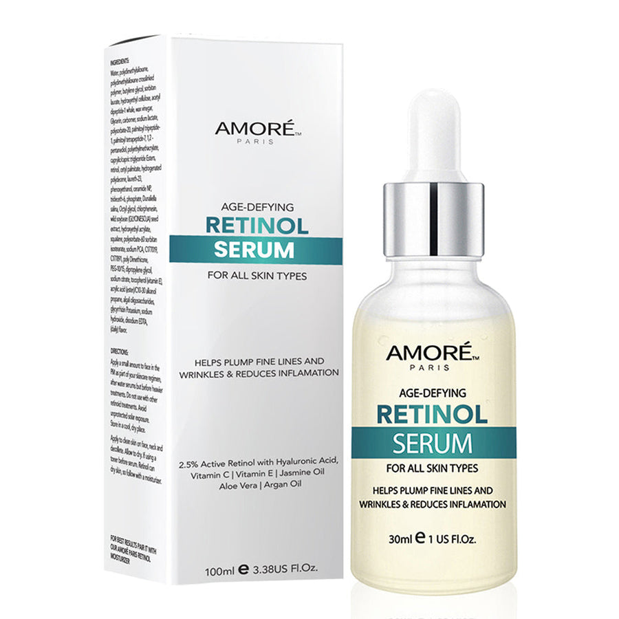 Amore Paris 2.5% Retinol Serum For Face With Hyaluronic Acid Night Facial Serum Image 1