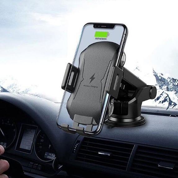 Automatic Clamping Wireless Car Charger Mount Image 1