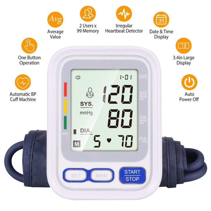 Automatic Arm Blood Pressure Monitor Digital Image 3