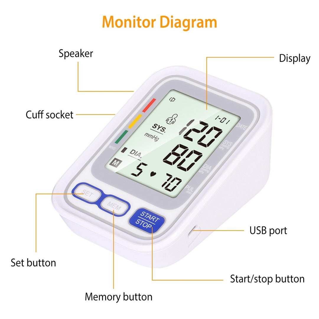 Automatic Arm Blood Pressure Monitor Digital Image 4