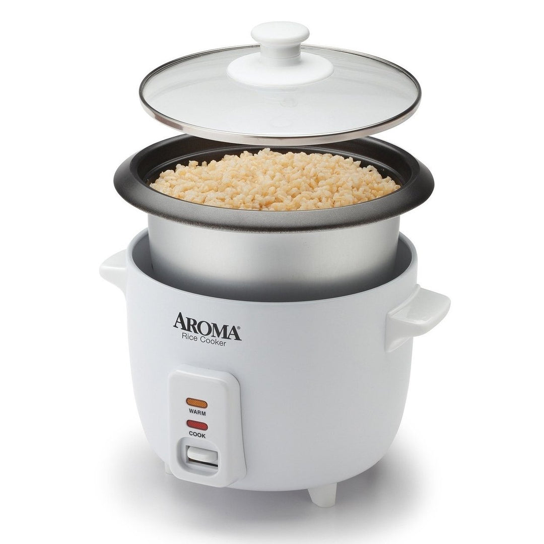 Aroma 6-Cup 1.5Qt. Non-Stick Rice Cooker (Refurbished) Image 2