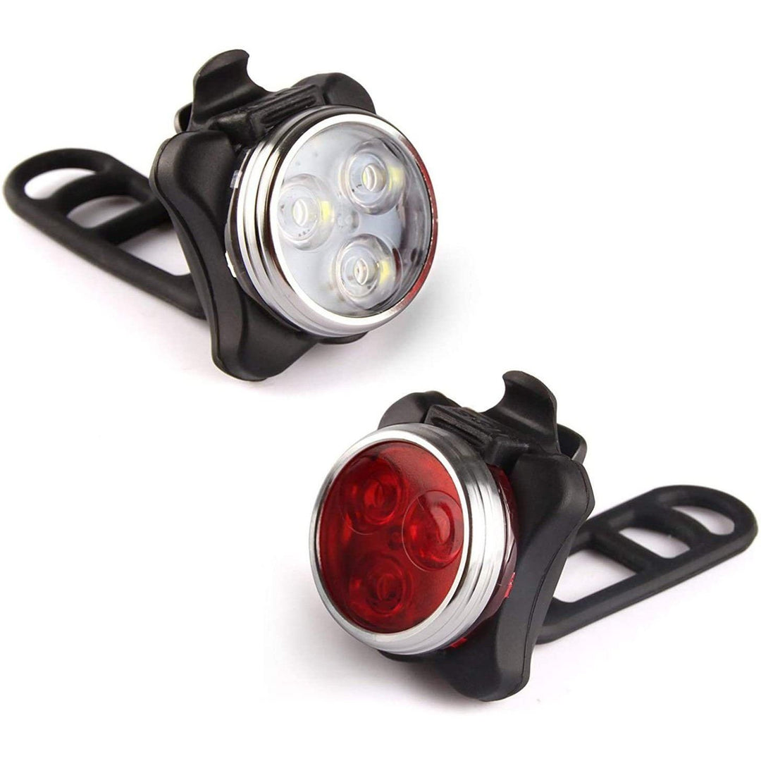 Ascher USB Rechargeable Bike Light Set Image 2