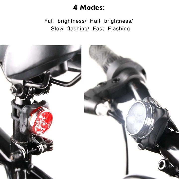 Ascher USB Rechargeable Bike Light Set Image 3