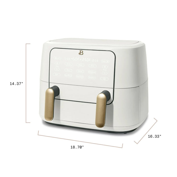 Beautiful 9 QT TriZone Air Fryer White Icing by Drew Barrymore Image 4