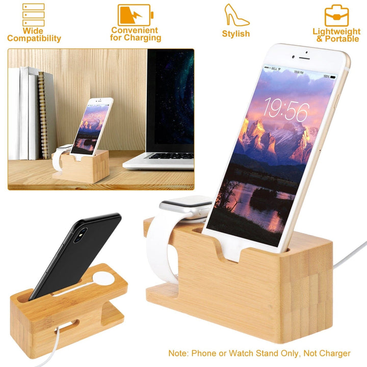 Bamboo Wood Charging Stand for Apple Watch Image 10