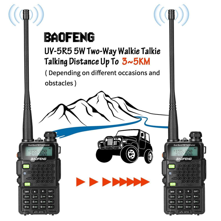 BAOFENG UV-5R5 VHF/UHF Dual Band Two Way Ham Radio Transceiver Walkie Talkie Image 4