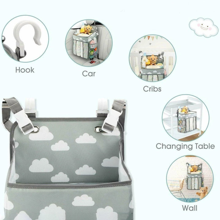 Baby Hanging Storage Caddy Crib Organizer Image 4