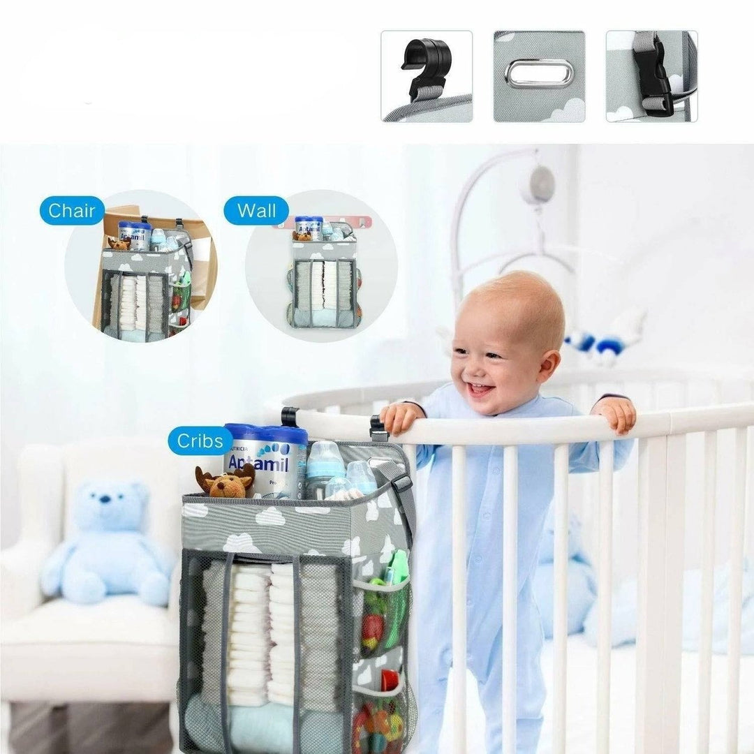 Baby Hanging Storage Caddy Crib Organizer Image 7