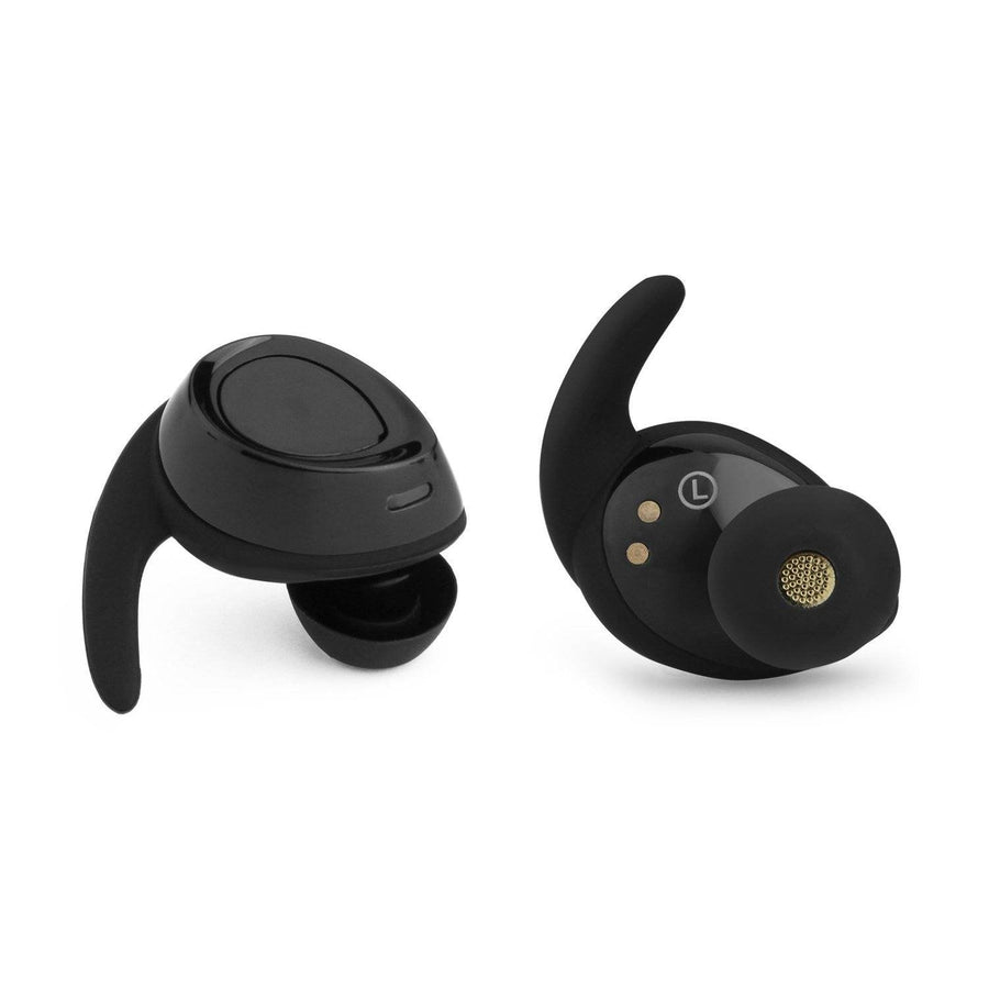 Black Mini Wireless Bluetooth Twins Earbuds Mic True Bass Stereo In-Ear TWS Earphones Image 1