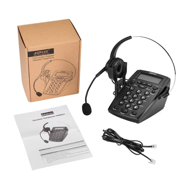 Call Center Dialpad Headset Telephone with Tone Dial Key Pad and Redial Image 8