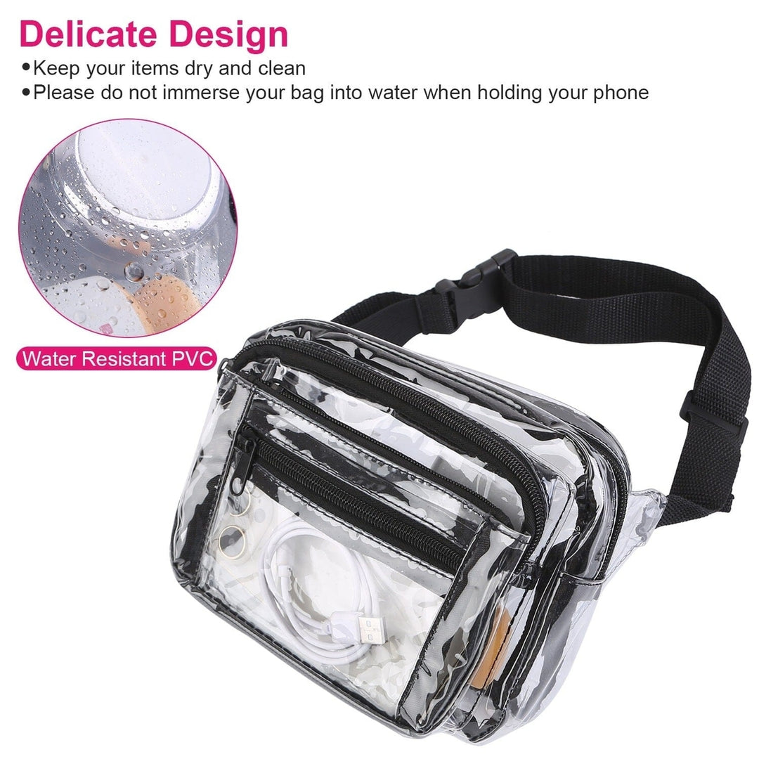 Clear Fanny Pack Unisex Transparent Waist Pouch Belt Bag Image 8