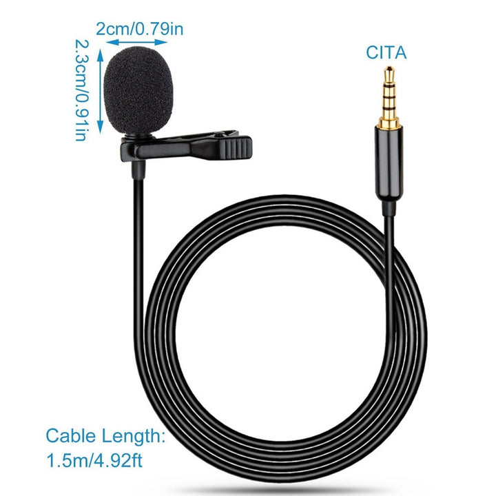 Clip On Microphone Hands Free Lavalier Lapel Mic Image 3