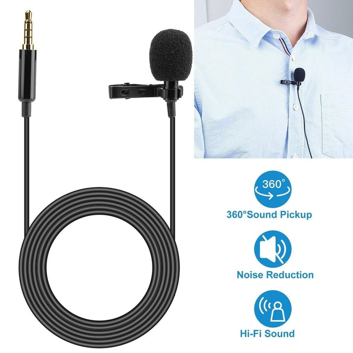 Clip On Microphone Hands Free Lavalier Lapel Mic Image 7