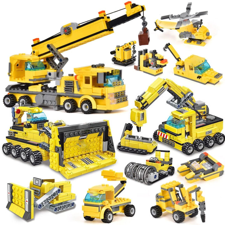 Construction Truck Building Blocks City Building Bricks Set Image 1