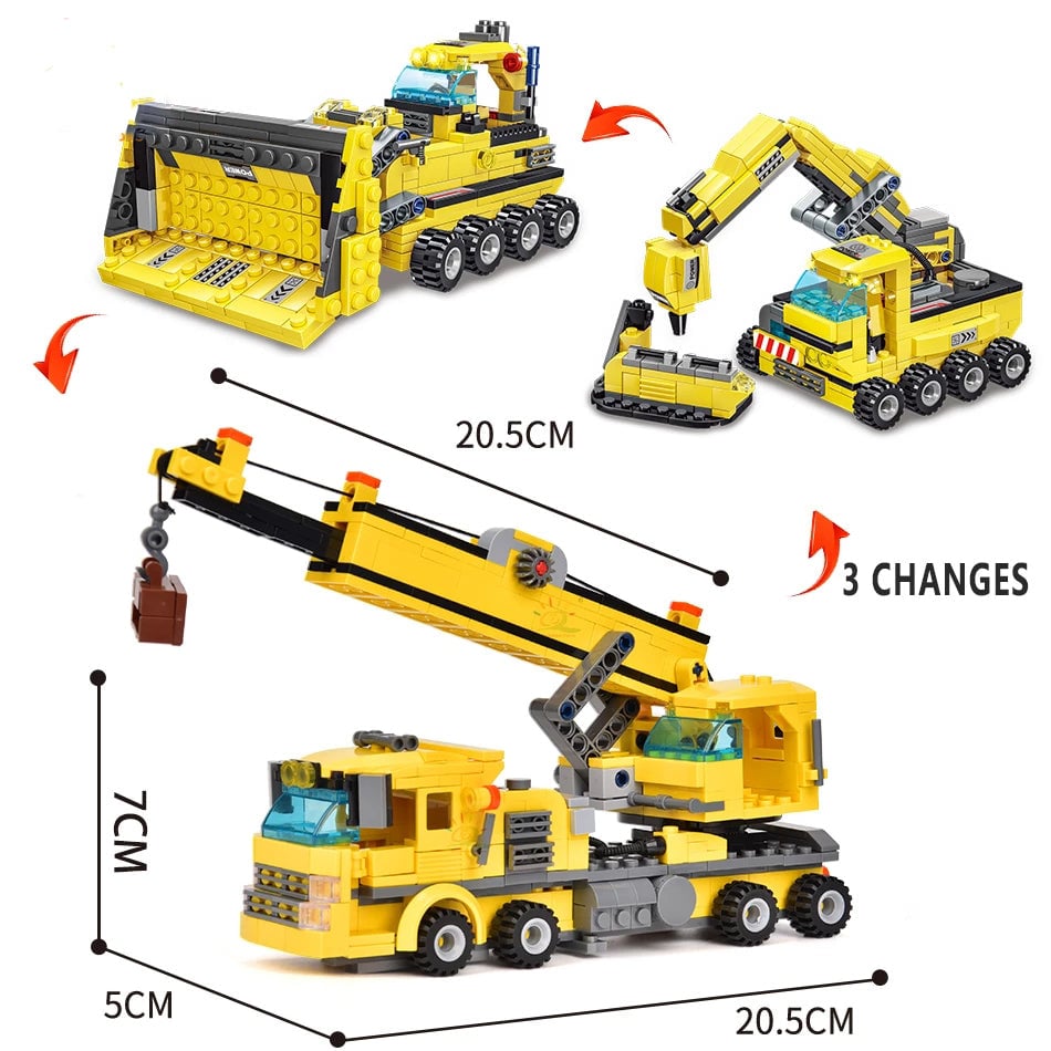 Construction Truck Building Blocks City Building Bricks Set Image 2