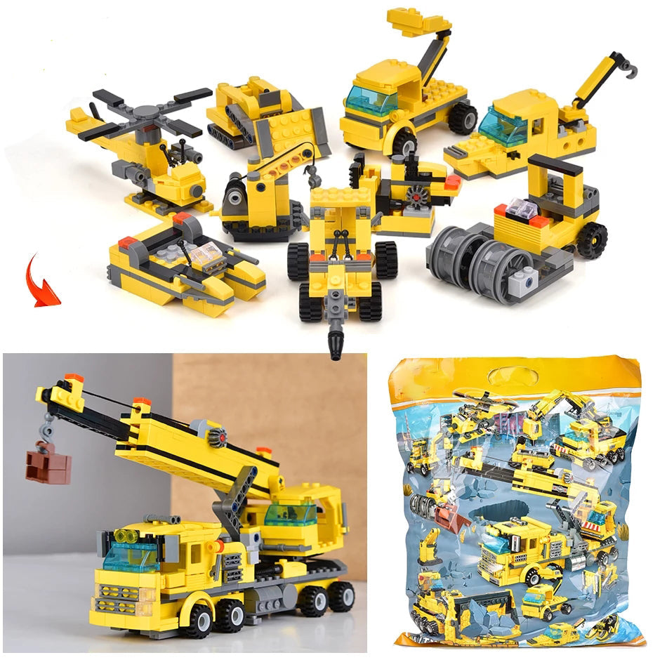 Construction Truck Building Blocks City Building Bricks Set Image 4