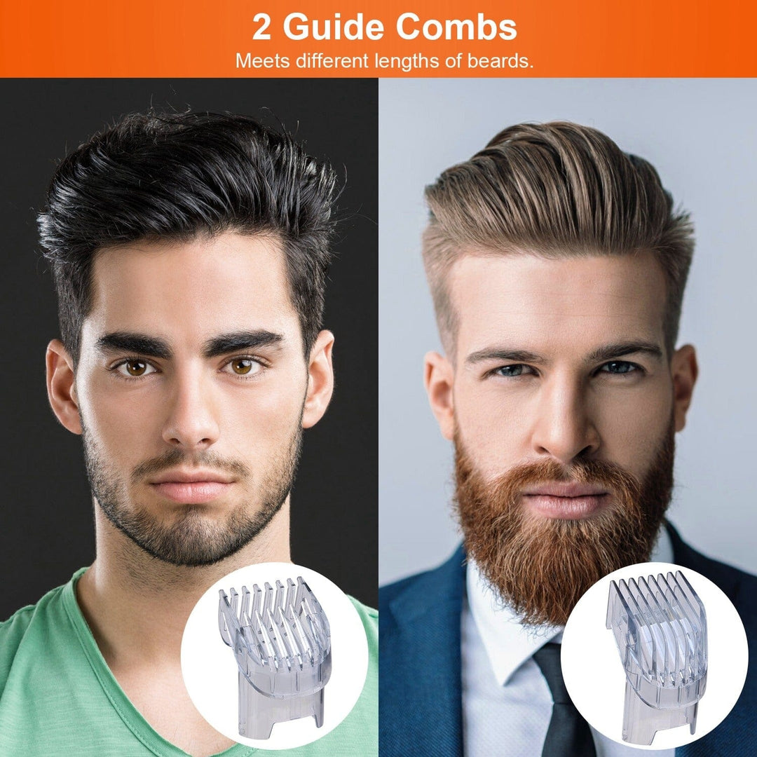 Cordless Beard Trimmer USB Rechargeable Beard Grooming Kit Image 7