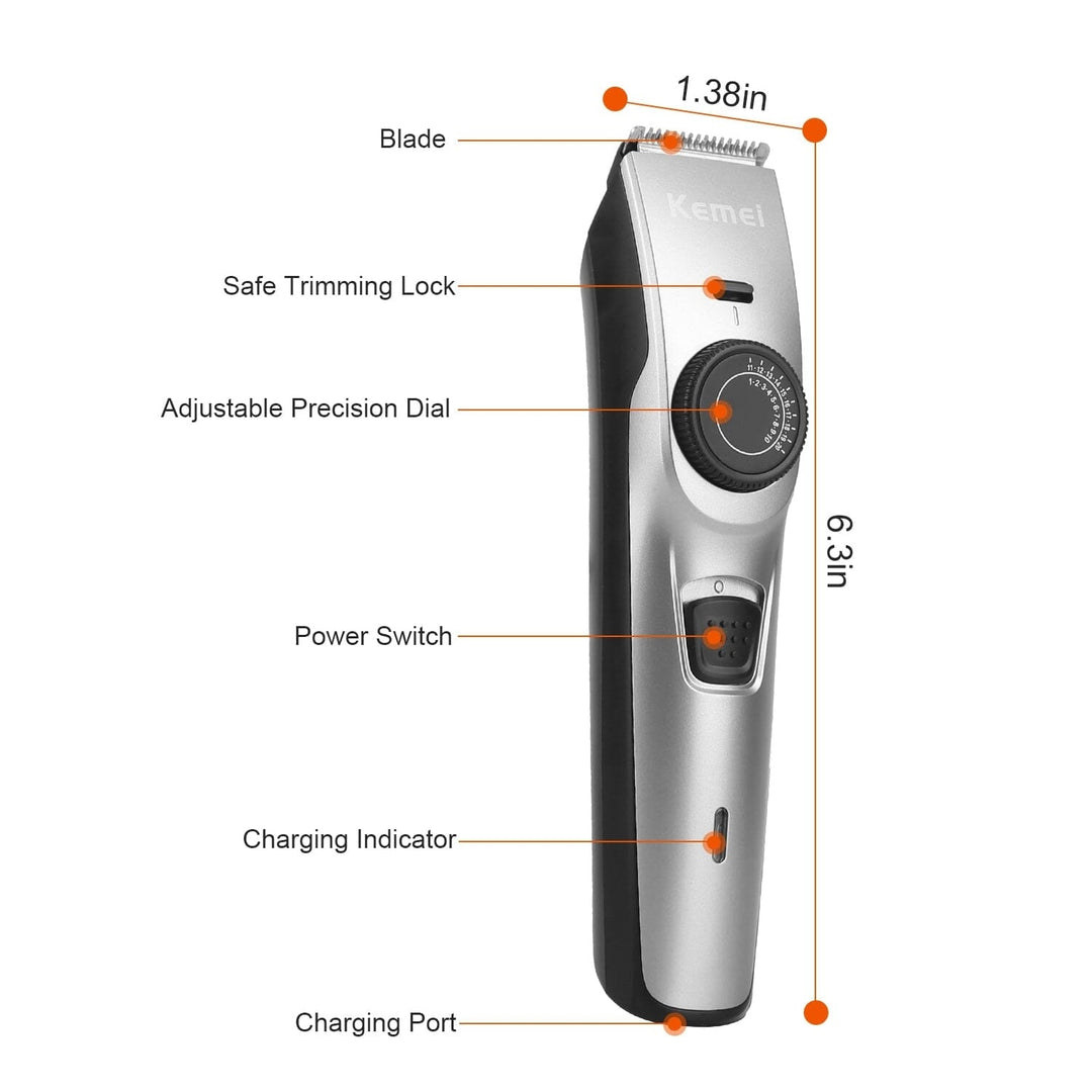 Cordless Beard Trimmer USB Rechargeable Beard Grooming Kit Image 8