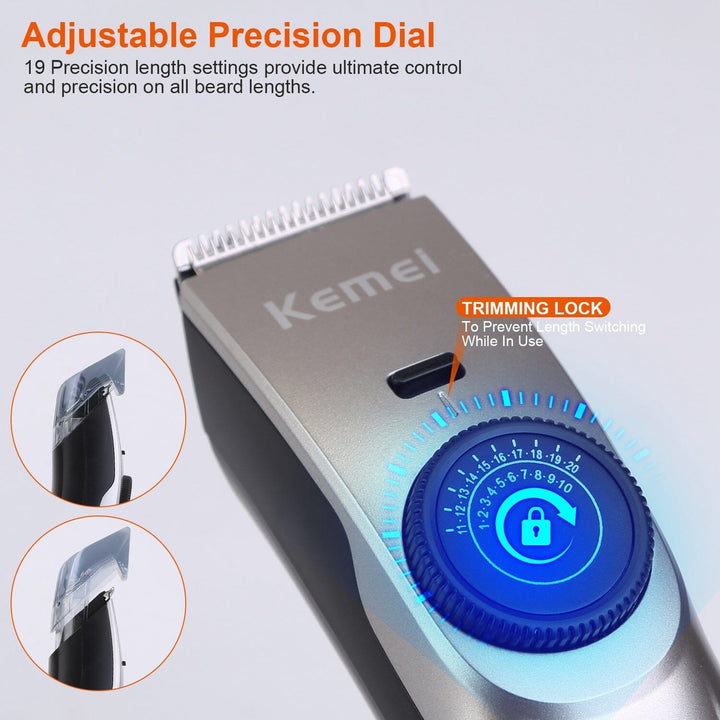 Cordless Beard Trimmer USB Rechargeable Beard Grooming Kit Image 10