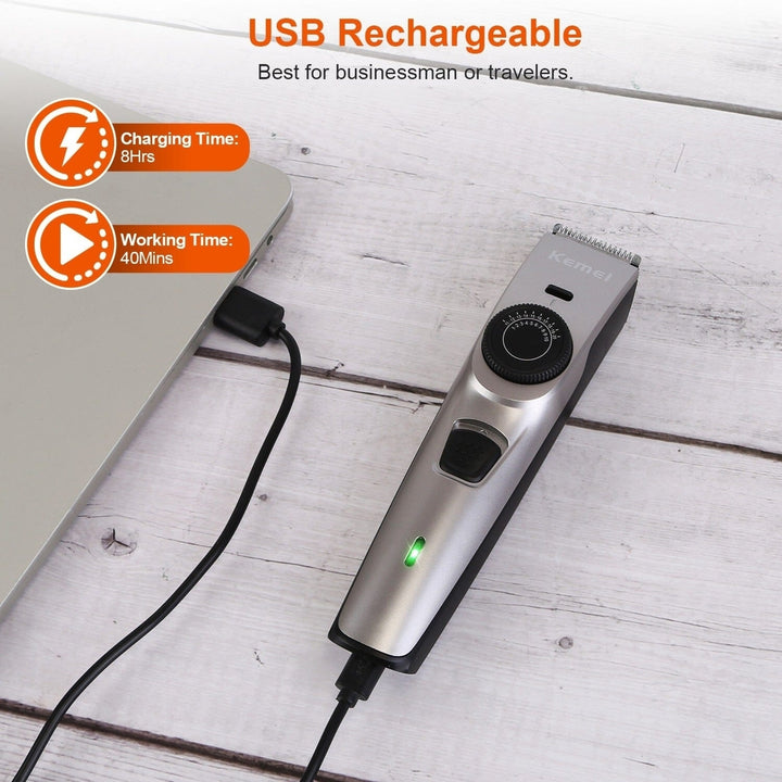 Cordless Beard Trimmer USB Rechargeable Beard Grooming Kit Image 11