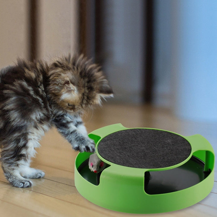 Cat Interactive Scratching Toy with Rotating Running Mouse Image 11