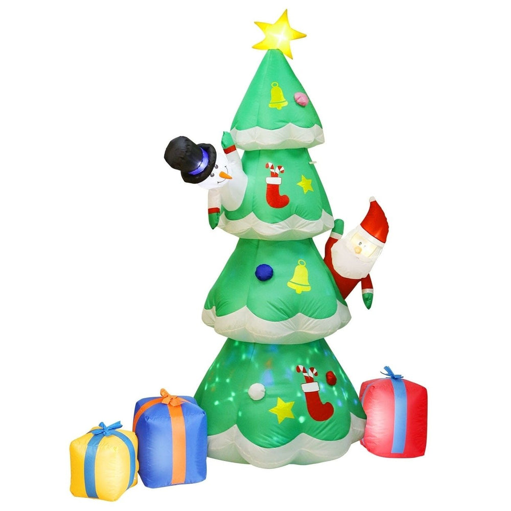 Christmas Tree Inflatable Decoration with LED Light Built-in Air Blower Image 2