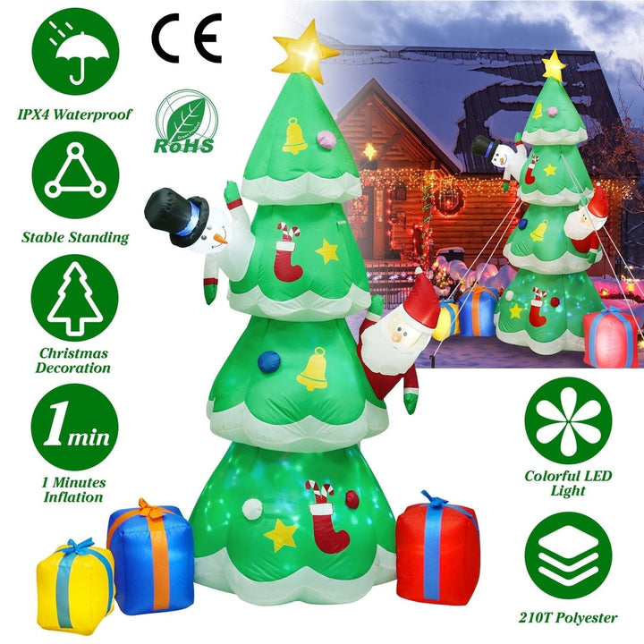 Christmas Tree Inflatable Decoration with LED Light Built-in Air Blower Image 6