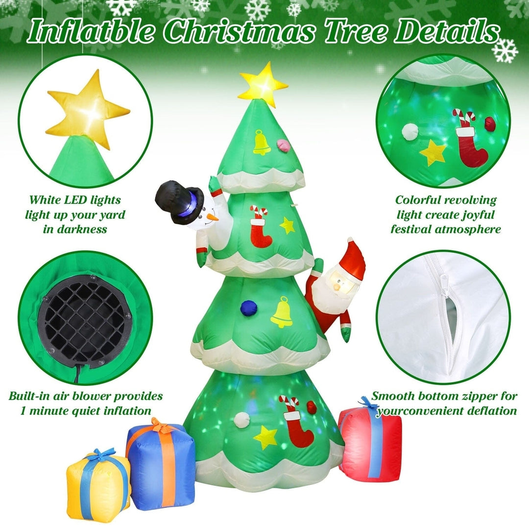 Christmas Tree Inflatable Decoration with LED Light Built-in Air Blower Image 7