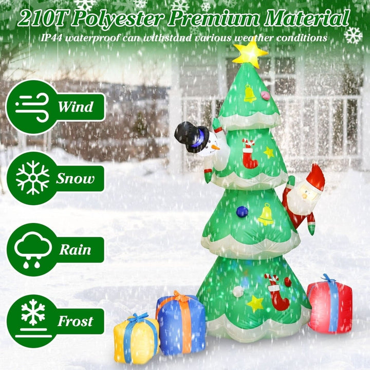 Christmas Tree Inflatable Decoration with LED Light Built-in Air Blower Image 8