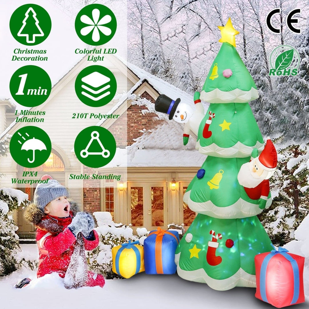 Christmas Tree Inflatable Decoration with LED Light Built-in Air Blower Image 9