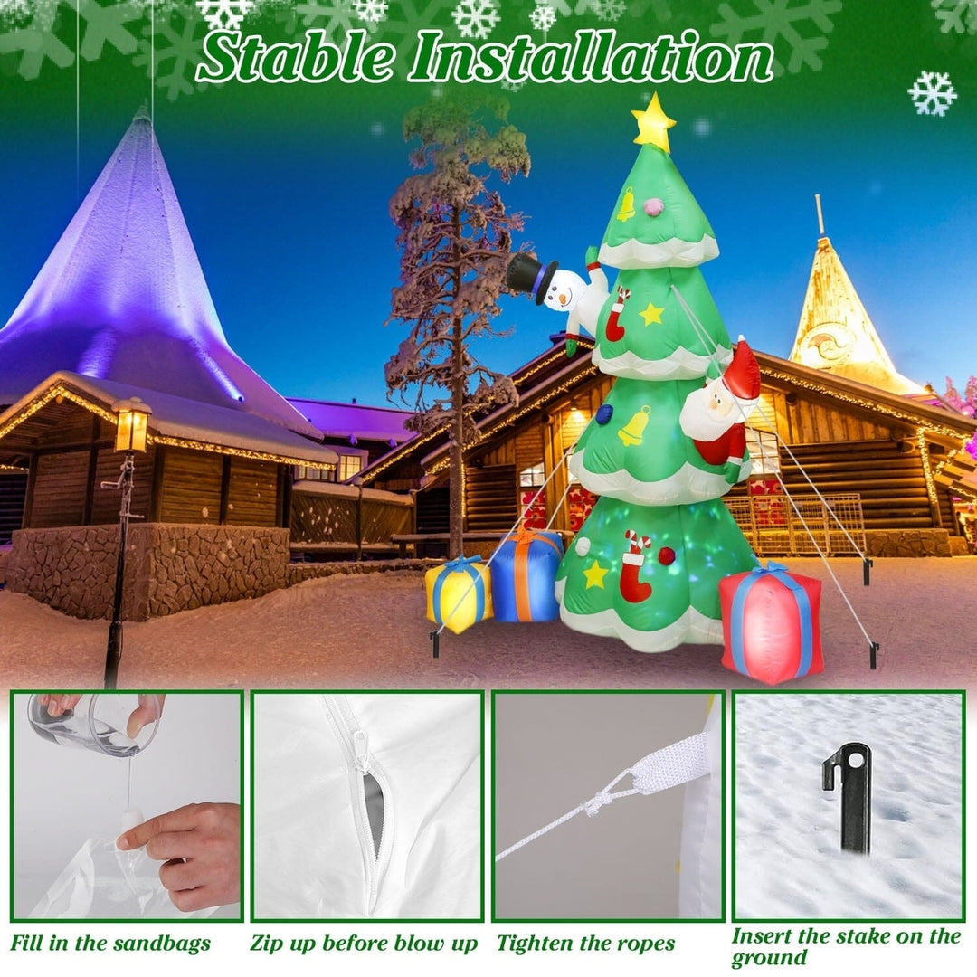 Christmas Tree Inflatable Decoration with LED Light Built-in Air Blower Image 10