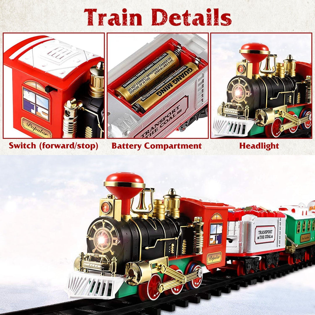 Electric Train Christmas Kid Toy Set Image 6