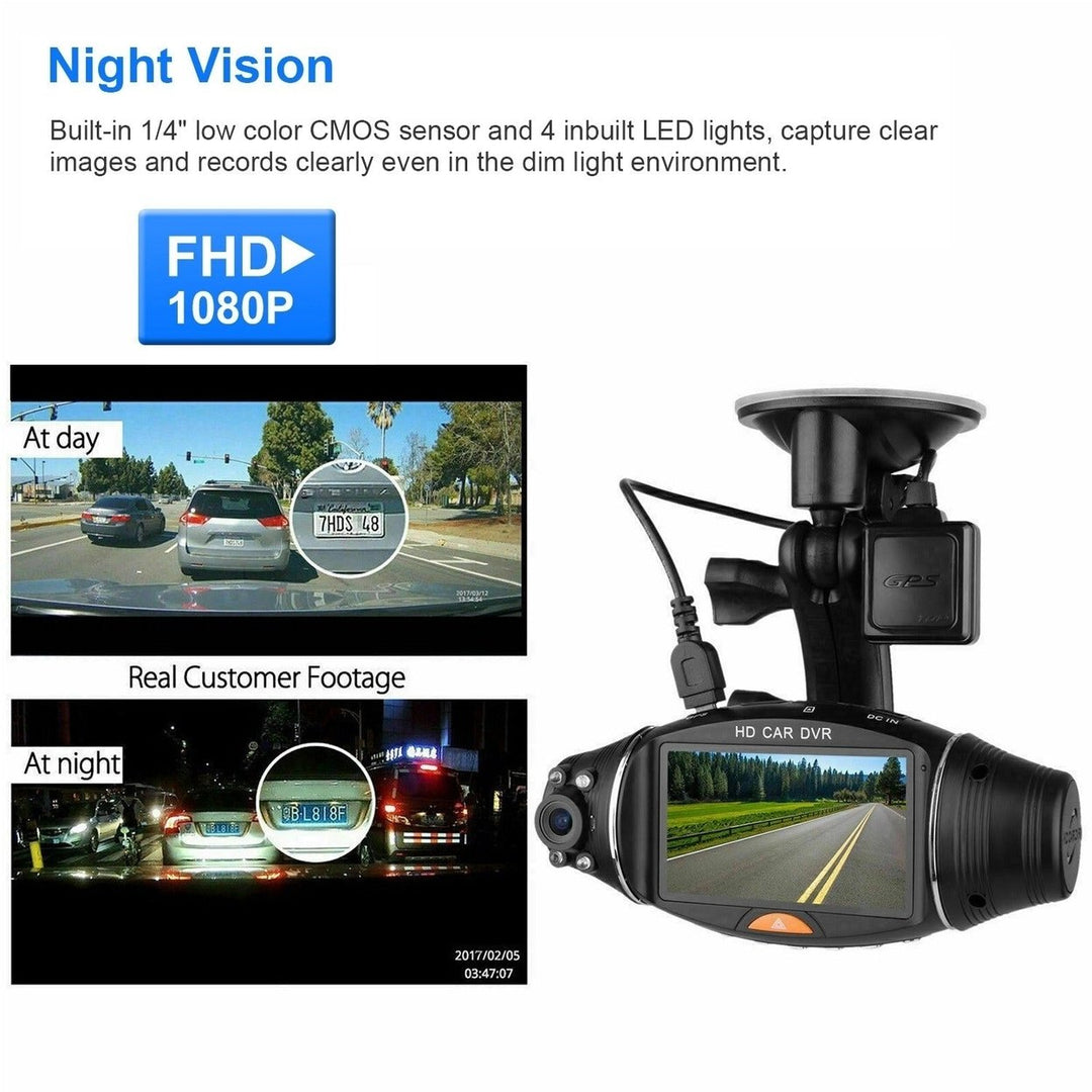 FHD 1080P Dual Lens Car DVR Dash Cam Image 8