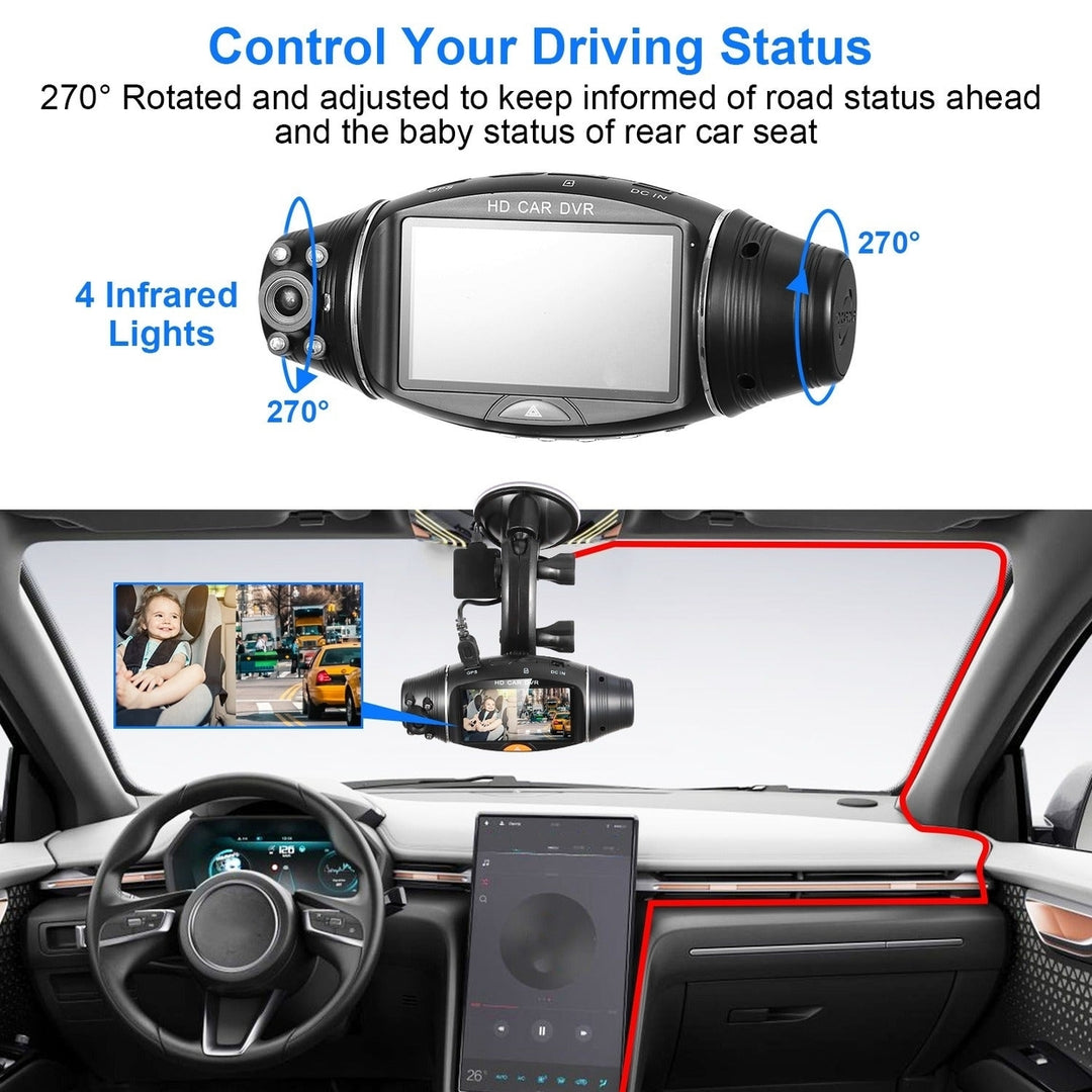 FHD 1080P Dual Lens Car DVR Dash Cam Image 9