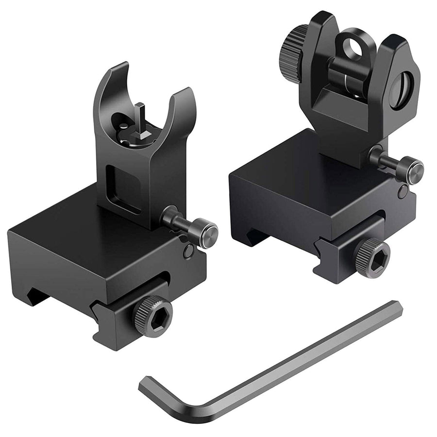 Flip Up Rear Front Aluminum Alloy Tactical Sight Set Image 1