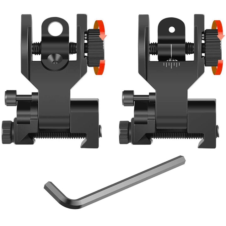 Flip Up Rear Front Aluminum Alloy Tactical Sight Set Image 3