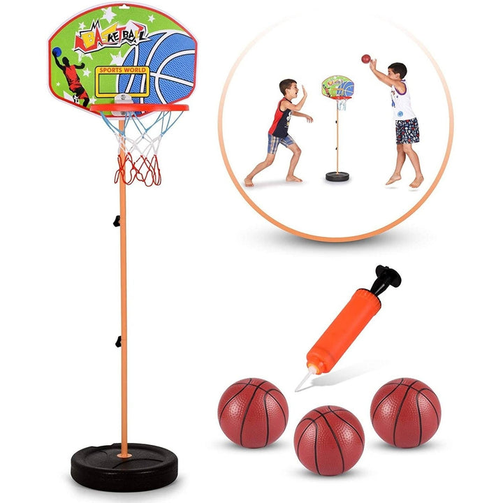 Height Adjustable Kids Basketball Hoops Set Image 2