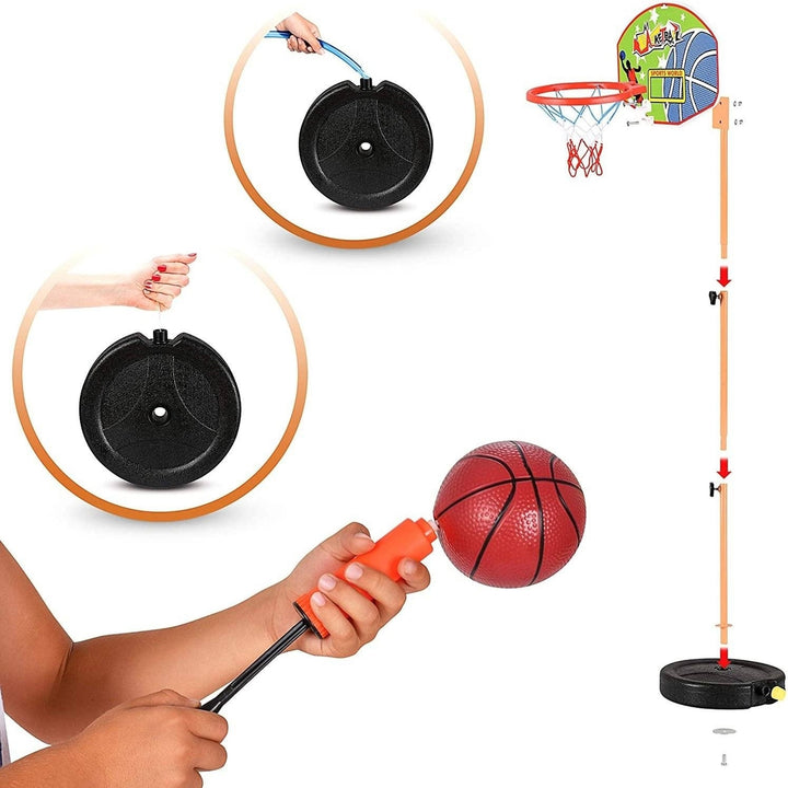 Height Adjustable Kids Basketball Hoops Set Image 4