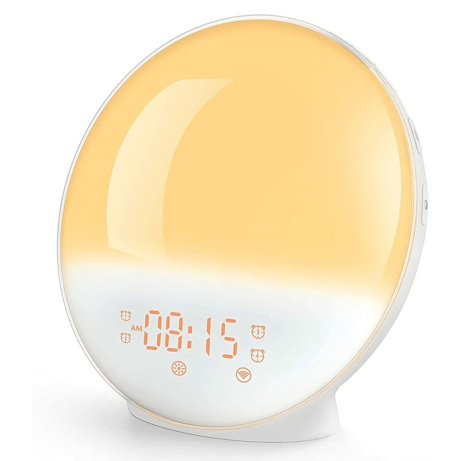 Heimvision A80S Wake Up Light Sunrise Alarm Clock for Adults and Kids Work with Alexa (White) Image 1