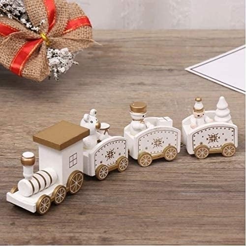 Happy Trees Wooden Christmas Train with Snowman Image 2