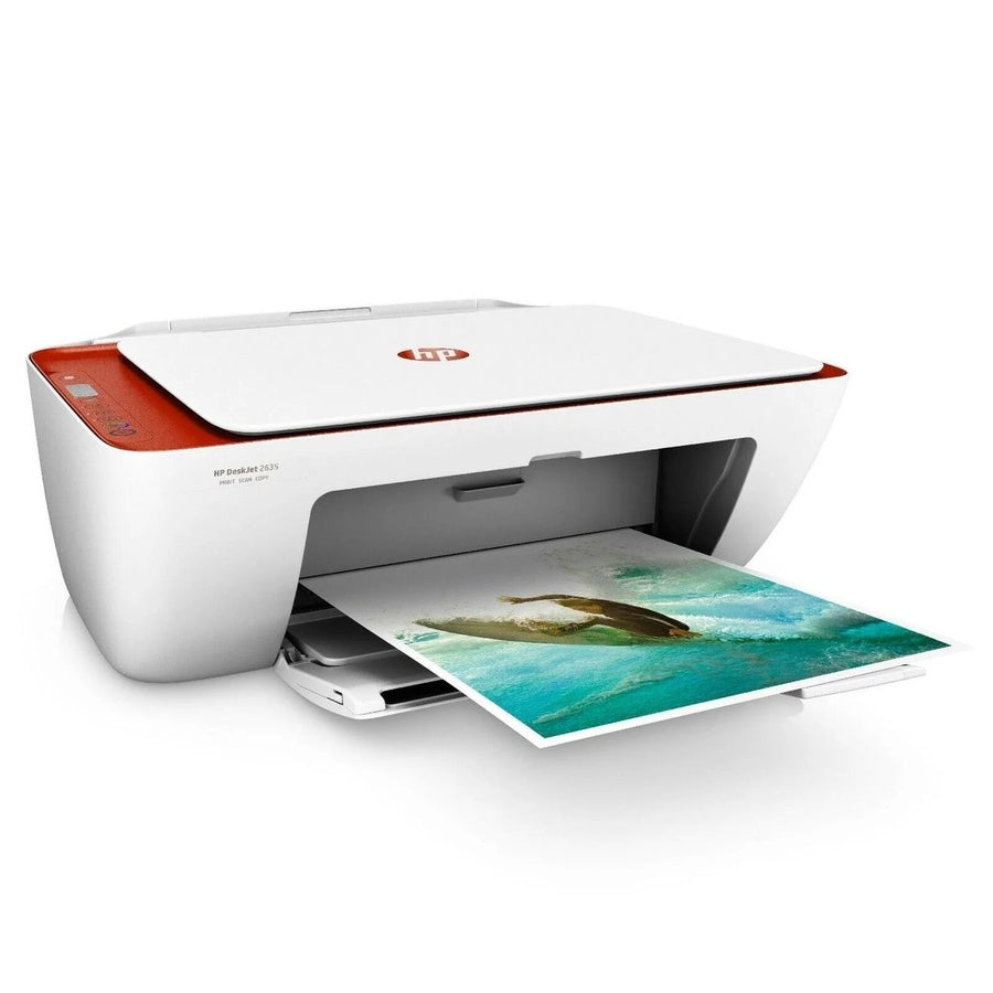 HP DeskJet 2635 NO INK Wireless All-in-One Printer (Red) (Refurbished) Image 1