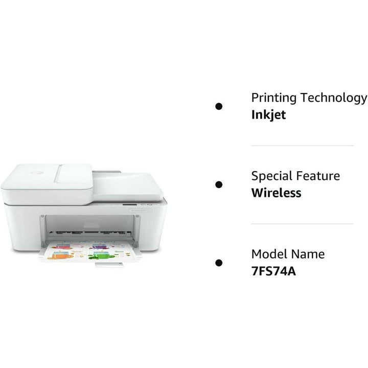 HP DeskJet Plus 4152 Wireless All-in-One Color Inkjet Printer (White) - Refurbished Image 9