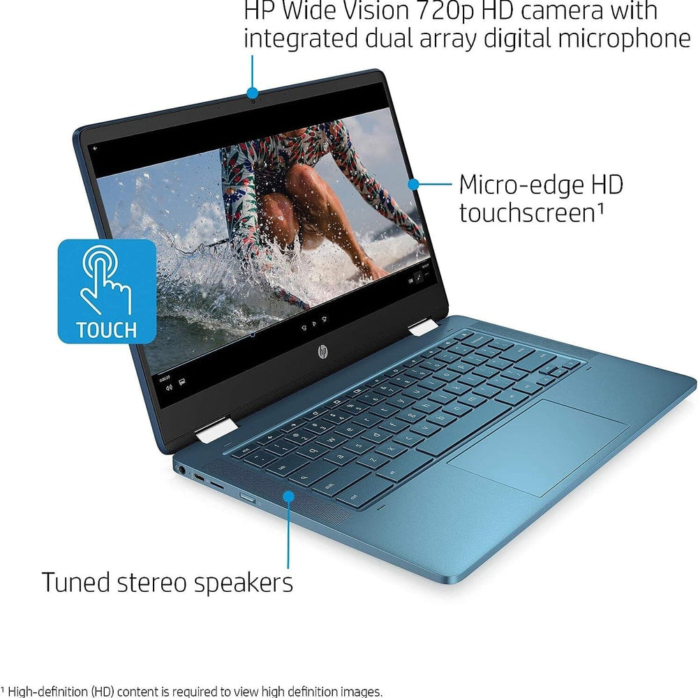 HP Laptop X360 14a Chromebook 14" HD Touchscreen (Refurbished) Image 2