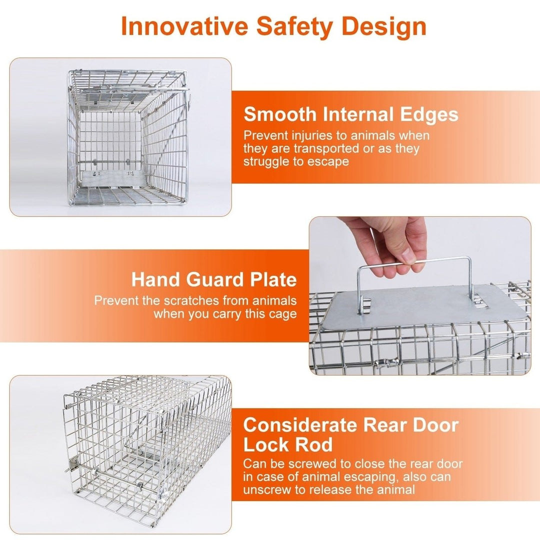 Humane Live Animal Rodent Cage Collapsible Galvanized Wire Image 11