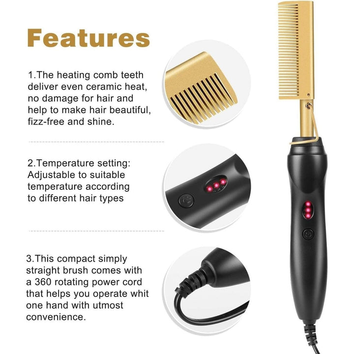 Hot Comb Hair Straightener Comb Image 4