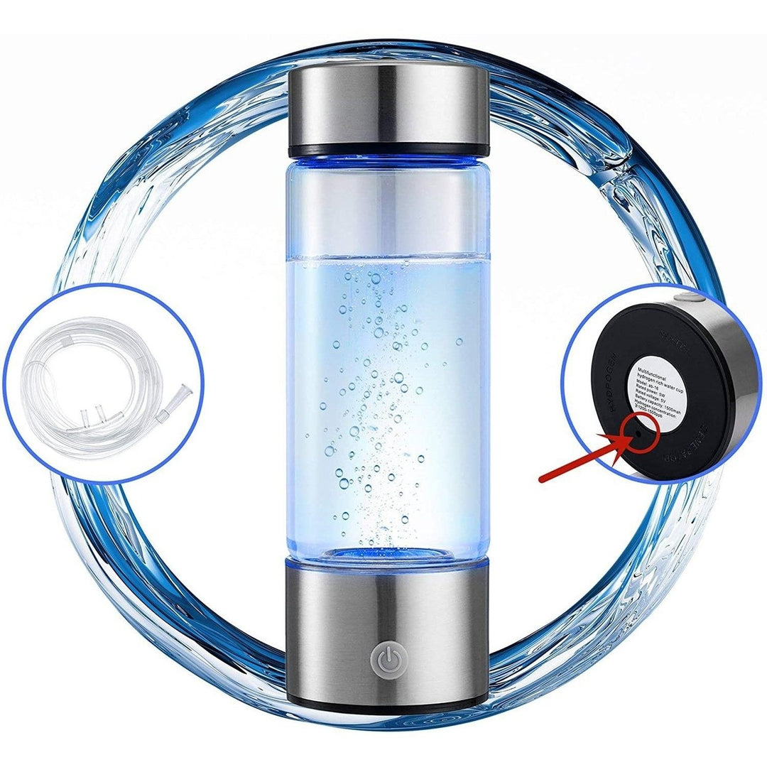 Hydrogen Water Bottle Generator with Inhaler Adapter Image 1