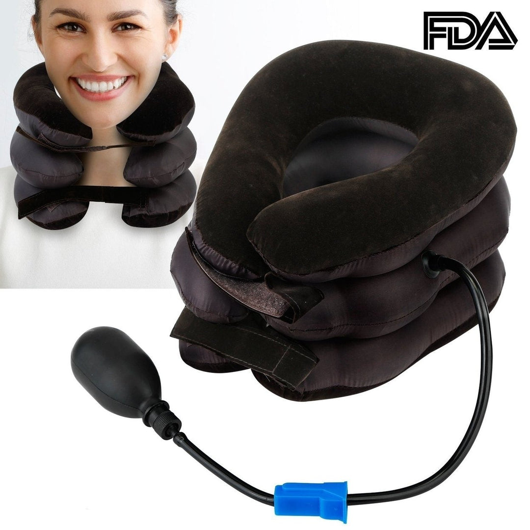 Inflatable Cervical Neck Traction Pillow Image 1