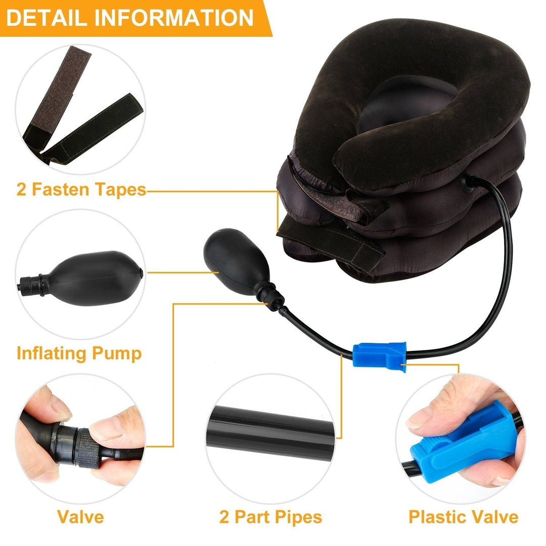 Inflatable Cervical Neck Traction Pillow Image 7