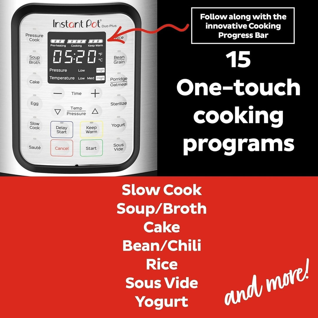 Instant Pot DUO Plus 6qt 9-in-1 Multi- Use Programmable Slow Cooker Image 4